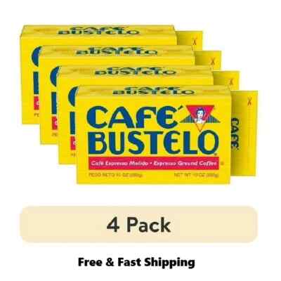 Cafe Bustelo Ground Espresso Coffee 10oz Brick Vacuum Packed (4 PACK)