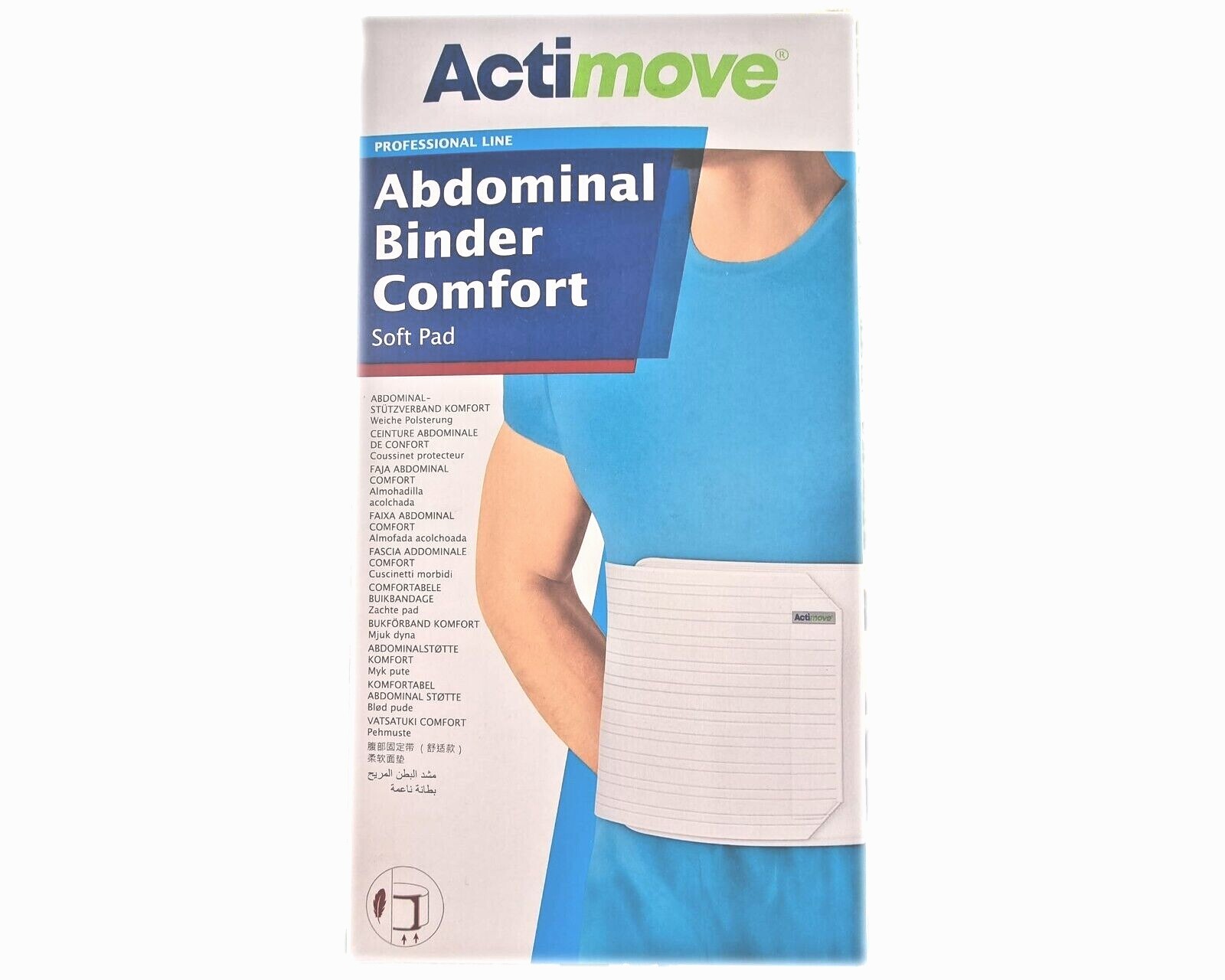 23 cm Hoch Abdominal Stütze Bauchgurt Bauchbandage Bauchweg geschloßen 55-195 cm