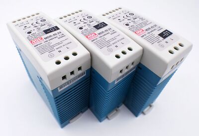 3x Meanwell MDR-40-24 100-240VAC 1.1A 50/60Hz Netzteil -used-