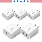 PD 40W Fast USB C Charger Block Wall Charger Cube Dual Type C Power Adapter Lot