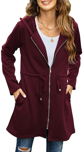 women's fuzzy zip up hoodie