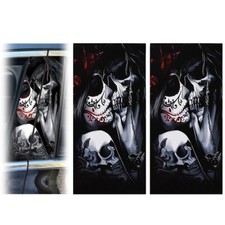 10*19.7inch 2x Skull Lover Car Center Pillar Stickers for Car Window Door Pillar