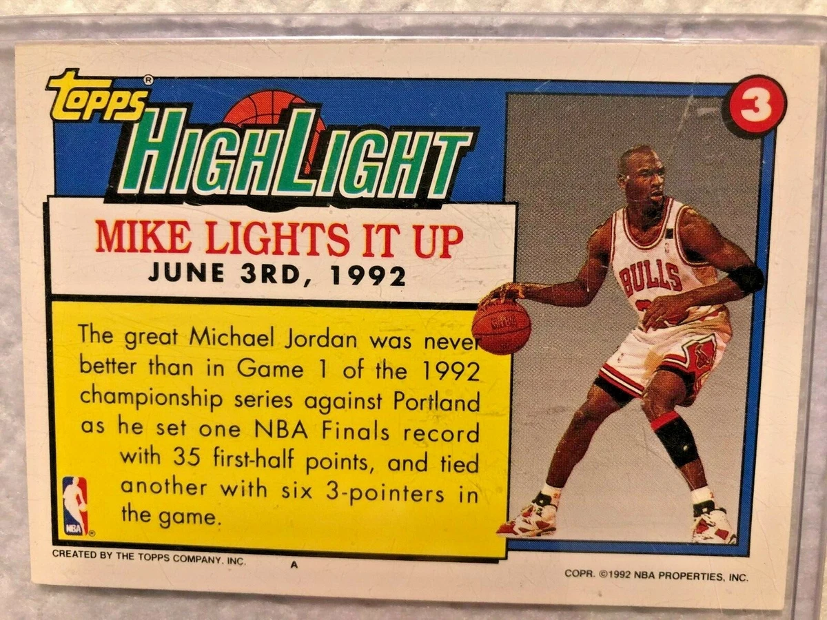 Topps 1991 92 highlight michael jordan sale