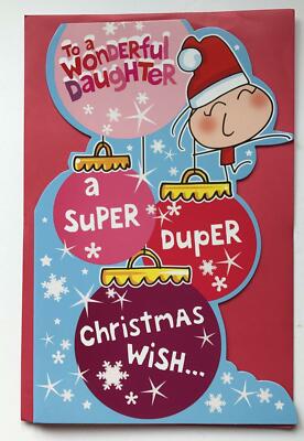 To a Wonderful Daughter Super Duper Weihnachtshumor Neu Stanzkarte