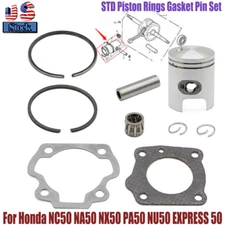 For Honda NC50 NA50 NX50 PA50 NU50 EXPRESS 50 STD Piston Rings Gasket Pin Set US