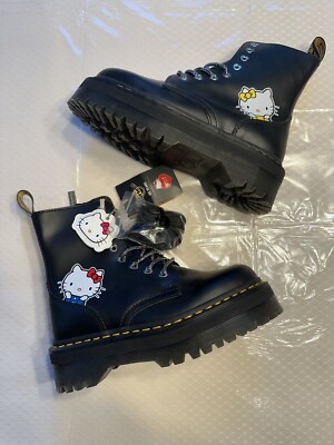 Dr. Martens x Hello Kitty 60TH Anniversary Black Platform Jadon