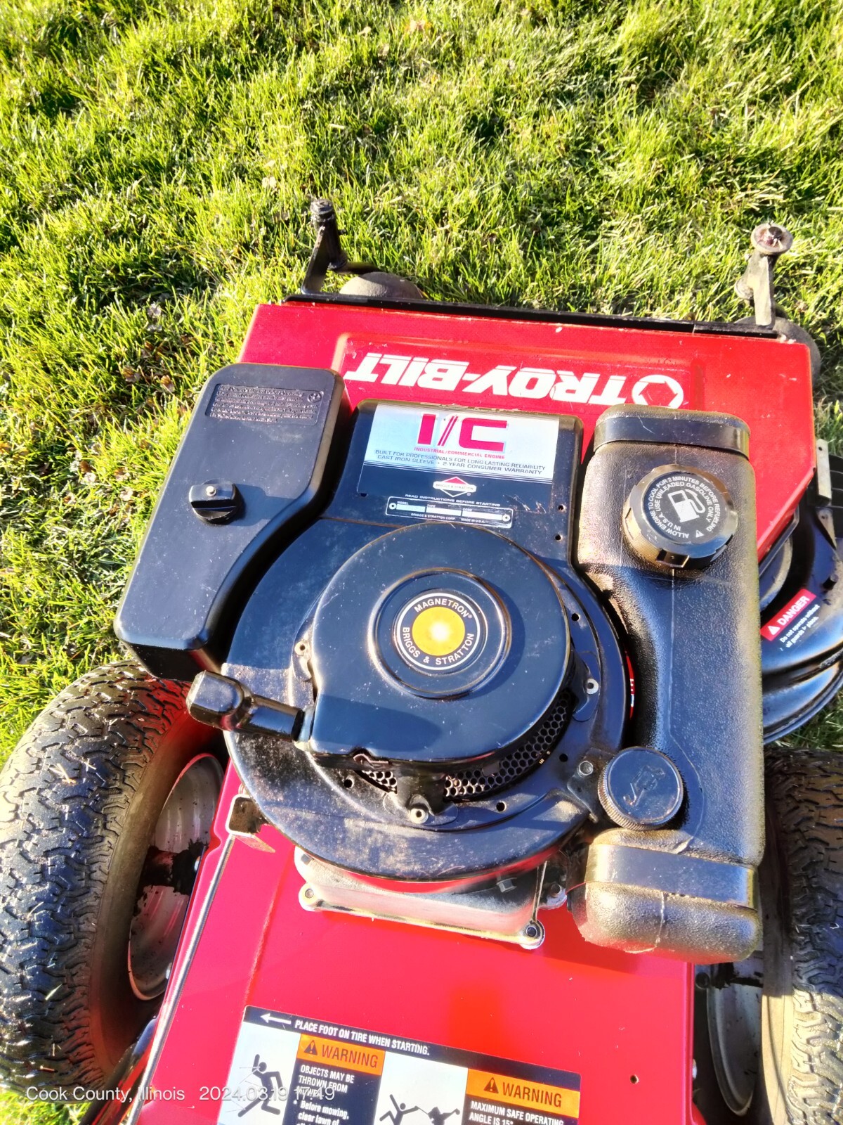 TroyBilt 33 inch walk behind mower eBay