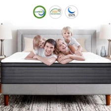 12" 14" Gel Memory Foam Hybrid Spring Mattress Twin Full Queen King Bed in a Box