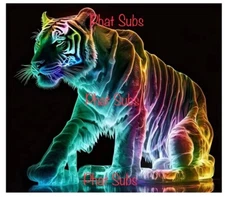 20oz Sublimation Tumbler Wrap Neon Tiger Ready To Press Heat Transfer