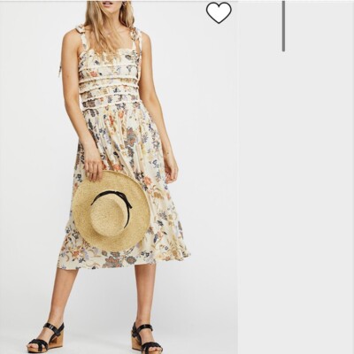 Free People Ivory Isla Midi Dress