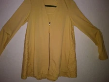 LOGO Lounge/Lori Goldstein LS French Terry Zip Front Jacket-LS-XXS+-Goldenrod-NW