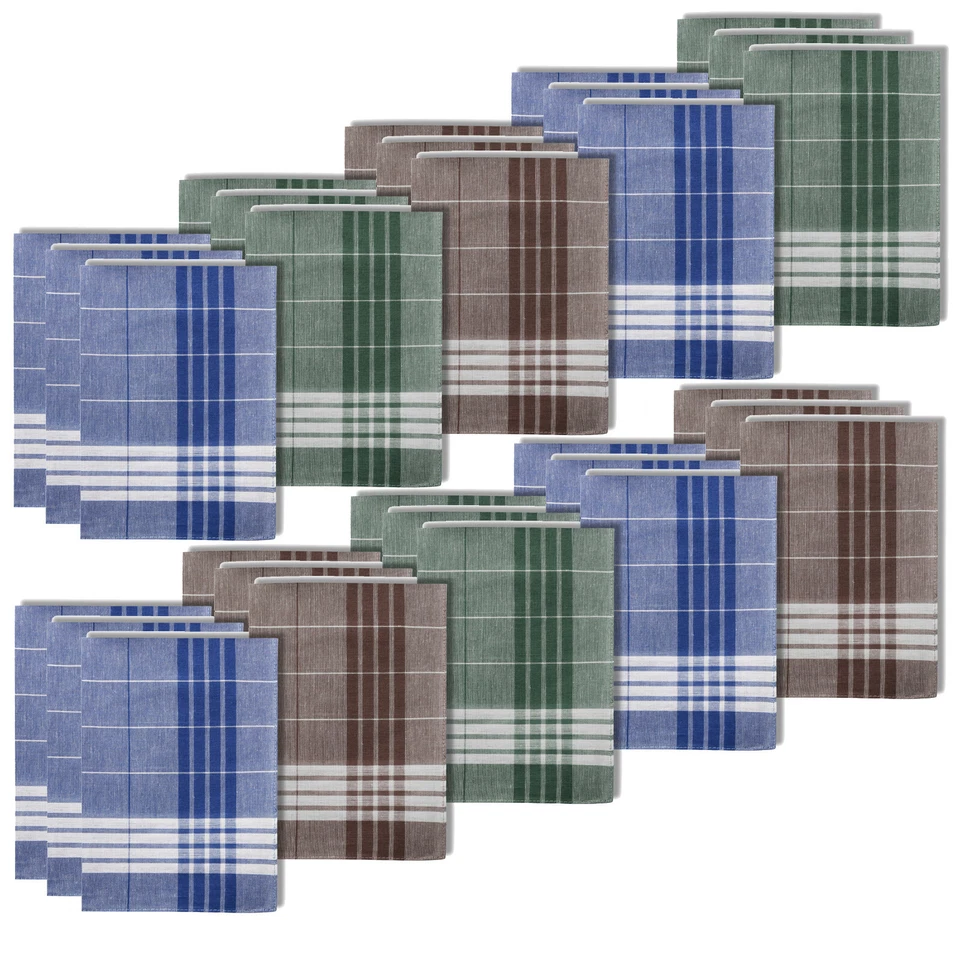 MILLIONEN-OLLY 10-30 FARBIGE HERREN STOFF TASCHENTÜCHER⭐ARABIAS⭐BAUMWOLLE⭐ARBEITSTASCHENTÜCHER