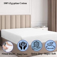 Luxurious Hotel Style Texture Sheet Set Egyptian Cotton White US-All Size 600TC