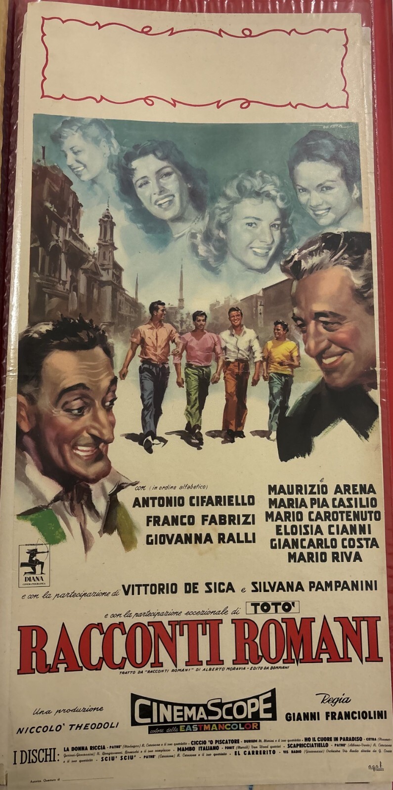 Locandina originale film Racconti romani (1955) - Regia di Gianni Franciolini
