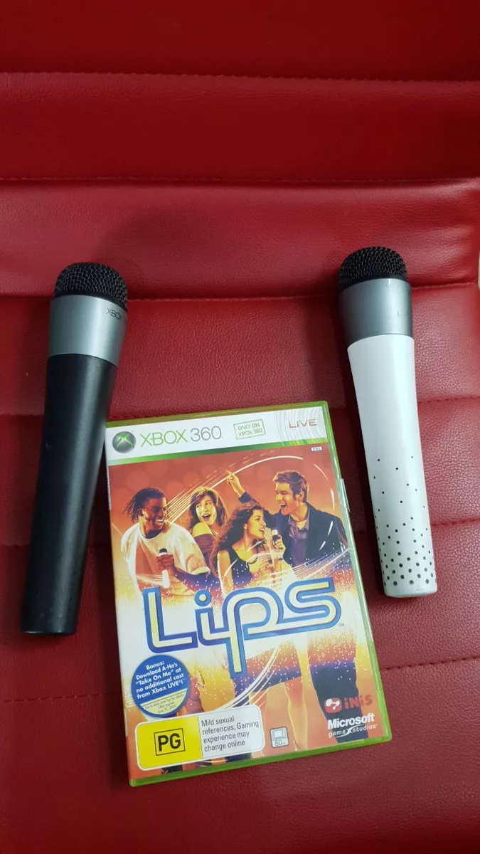 2x Wireless lips microphone Xbox 360 1 game
