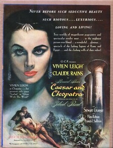 1946 Caesar and Cleopatra Vivien Leigh Original Vintage Color Movie Ad