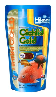 Hikari Cichlid Gold Sinking Fish Food Mini Pellets 12 Ounce Color Enhancing