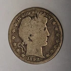 (B) **1898 SILVER Barber Half Dollar (Low and Combined shipping)
