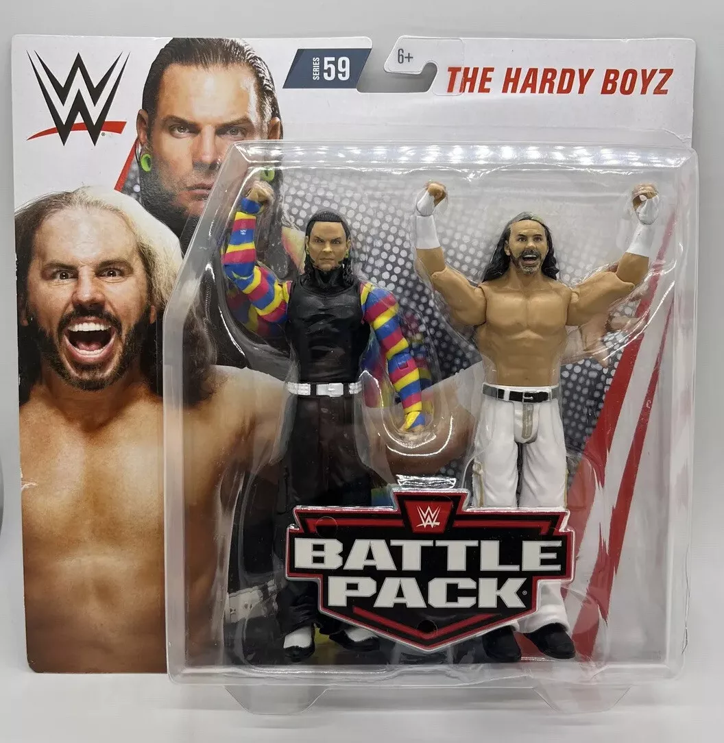 WWE Hardy Boyz Jeff Hardy Woken Matt Hardy Battle Pack Series 59 DMG PKG