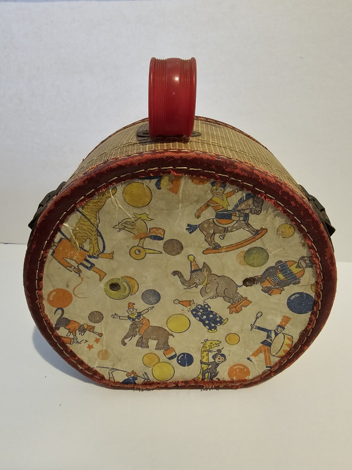 Vintage 8&rdquo; Child&rsquo;s Travel Toy Doll Suitcase Case Box Purse W/ Mirror