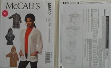 McCalls 6802 - Misses' & Women's Cardigans