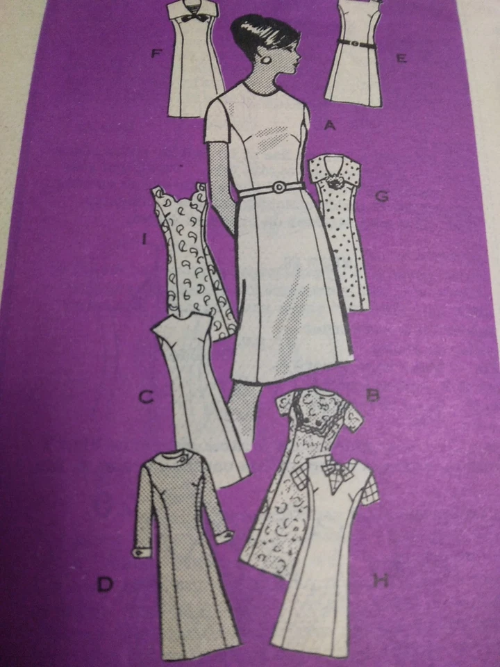 Dress Sheath Size 16 1/2 Princess Seam 4866 Sewing Pattern Mail Order UC FF - Image 2 of 4