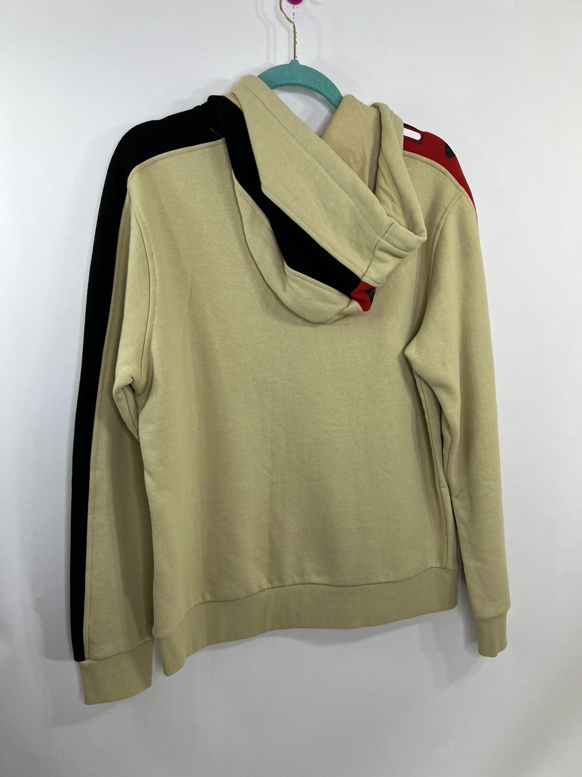 Felpa con cappuccio Fila logo uomo piccola marrone pullover cinquanta tasche nuova