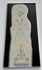 LARGE SURREALIST PAINTING ABSTRACT VINTAGE MODERNISM TRIBAL PSYCHDELIC 1970'S