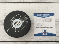 Shayne Gostisbehere Signed Philadelphia Flyers Hockey Puck Beckett BAS COA c