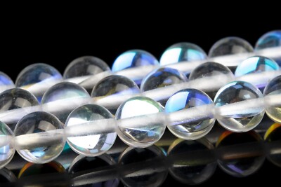 White Rainbow Mystic Aura Quartz Beads Round Loose Beads 6/8/10/12MM