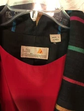 Vintage 100% Silk Liz Claiborne Blazer & Shell Tank Top Set Sz 14 16 Reversible