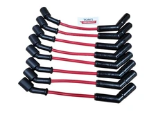 Ton's 12" Black Ceramic Red LS High Performance Spark Plug Wire Set LS GM TRUCK