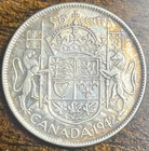 Canadian   1942.  Silver   50 Cents   Half Dollar Coin
