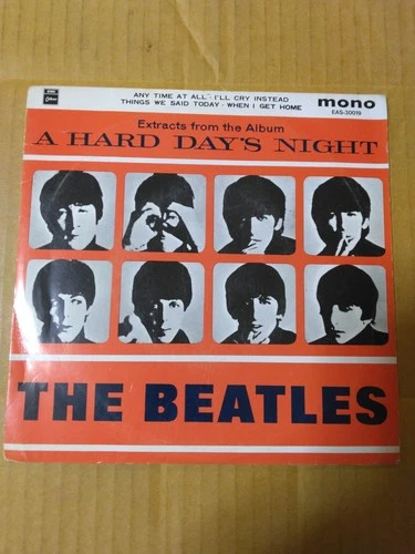 Japanese press  Four Songs on MONO 7"   EMI ODEDON RED VINYL   THE BEATLES