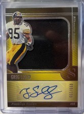 Panini Silhouette Autographs Gold Greg Lloyd #SA-GLD Steelers /199 Football