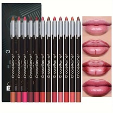12 Color Matte Lip Liner Set Lipstick Pen Long Lasting Lip Makeup Gift Set