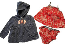 baby Gap NWT Girls 18 24 Mo. 3 Pc Americana Set - Hoodie Cami Top Bubble Shorts