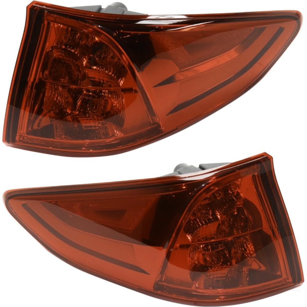 2pcs Tail Light Red Lens Housing w/Bulb for Honda Odyssey 2018-2021 Left Right