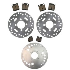 Front & Rear Brake Rotors & Brake Pads for Yamaha Blaster 200 fits 2003-2006