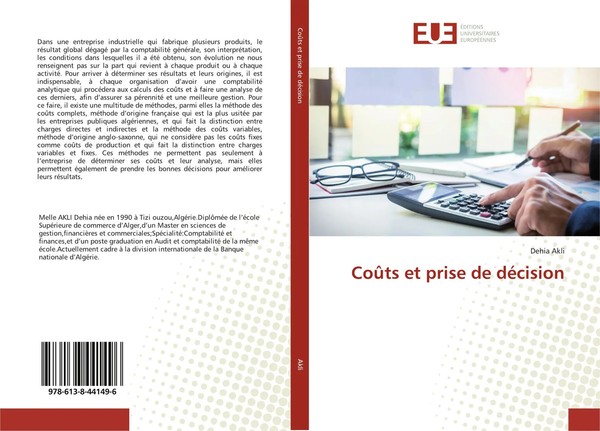 CoûTs Et Prise De DéCision Dehia Akli Taschenbuch 164 S. FranzöSisch 2019-image