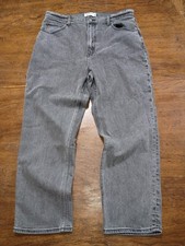 Abercrombie Fitch Jeans Womens 32 /14 Gray 90s Straight Ultra High Rise Denim