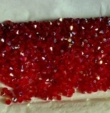 Swarovski 5301 4mm bicone beads, Siam AB (60pcs)