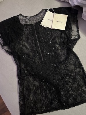 Emilio Pucci Spitzenoberteil Schwarz Neu Gr.34 It.40 Mit Etikett NEU