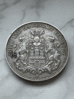 Münze Kaiserreich 5 Mark Freie Und Hansestadt Hamburg Silber 1903 J