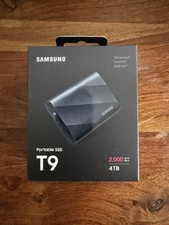 Samsung - T9 Portable SSD 4TB, Up to 2,000MB/s, USB 3.2 Gen2 Black MU-PG4T0B/AM