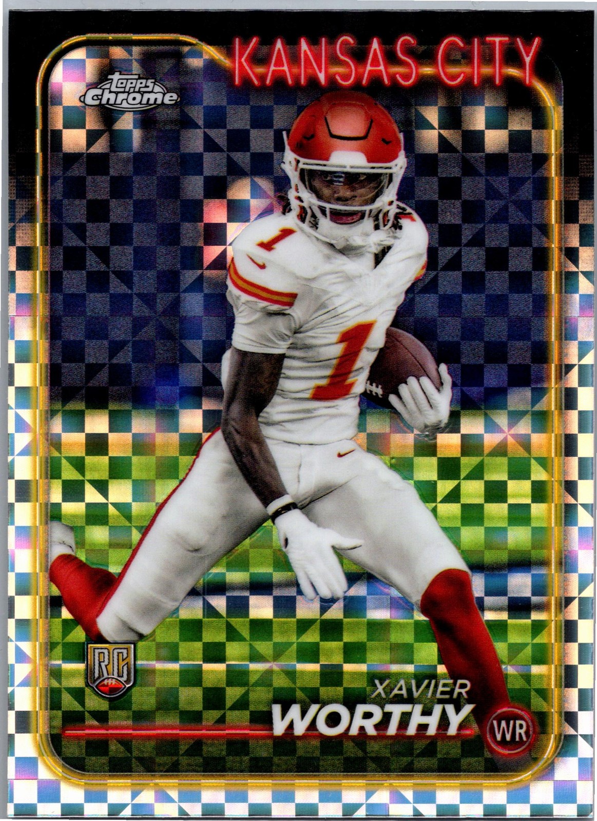 2024 Topps Chrome #208 Xavier Worthy X-Fractor