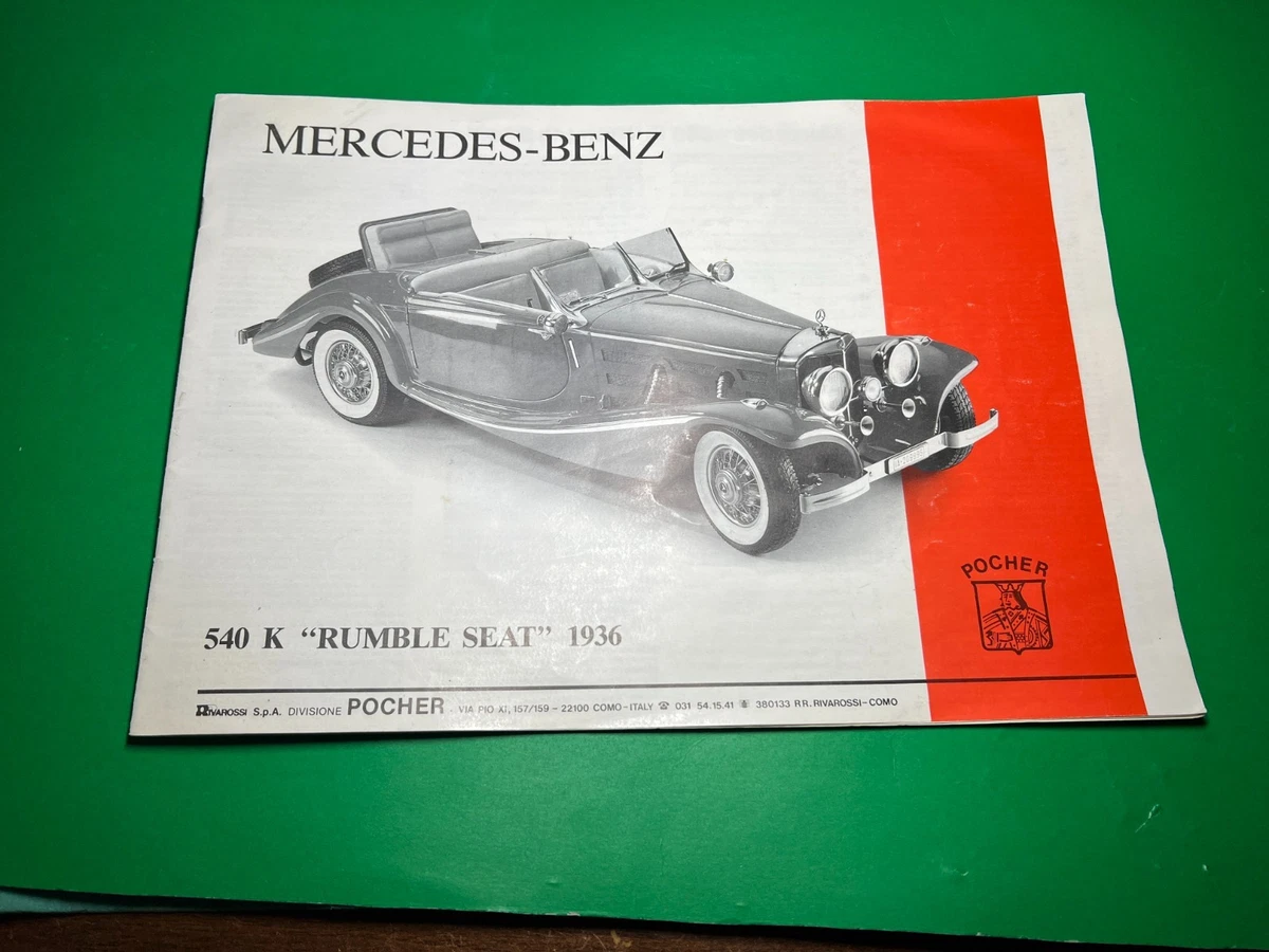 A scale model of a 1935 Mercedes Benz 500 K-AK cabriolet by Pocher