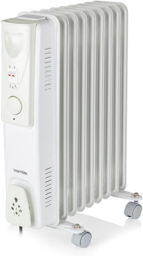 Warmlite 2000W 9-Fin Oil Filled Radiator with 3 Power Settings and Adjustable Ti