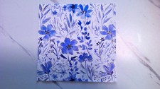 THREE 3 Paper Luncheon Decoupage Art Craft Napkins-Beautiful Shades Blue Flowe