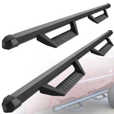 Running Boards 21-26 Bronco 4 Doors 4.7in Drop Down Carbon Steel Step Bars